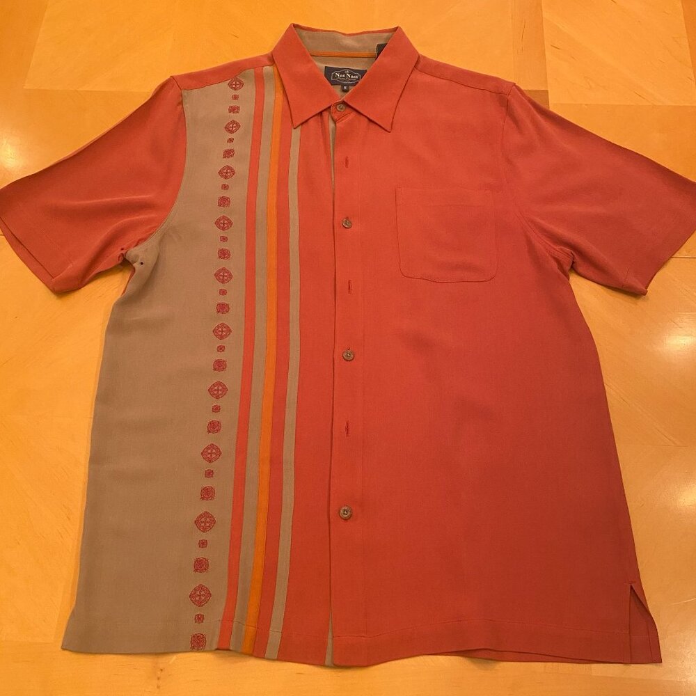 NAT NAST RED SHORT SLEEVE SHIRT SIZE M